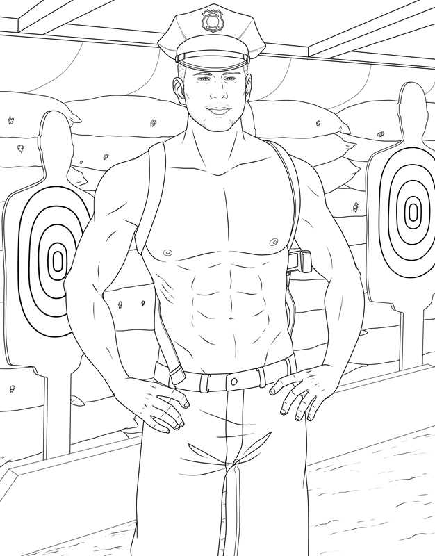Men in Uniform Adult Coloring Book by M. G. Anthony