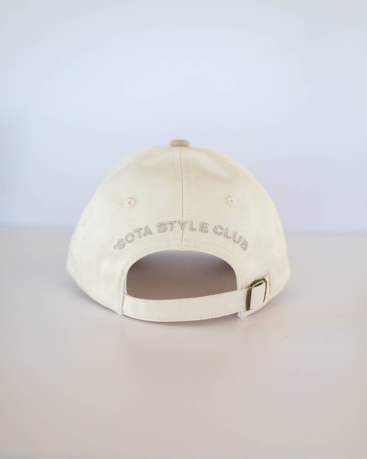 Jeez Louise Low-Profile Baseball Hat - Khaki & Cream - Blackbird Boutique
