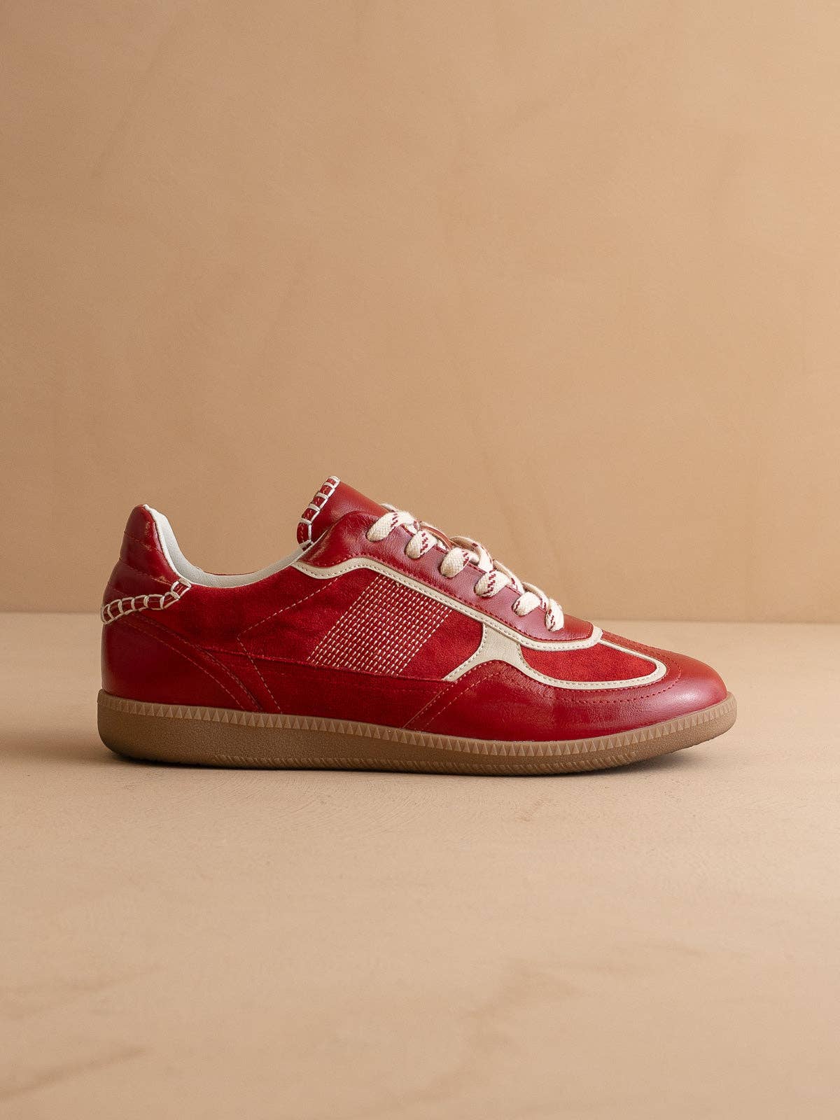 The Dalia | Cherry Lace Up Sneaker - Blackbird Boutique
