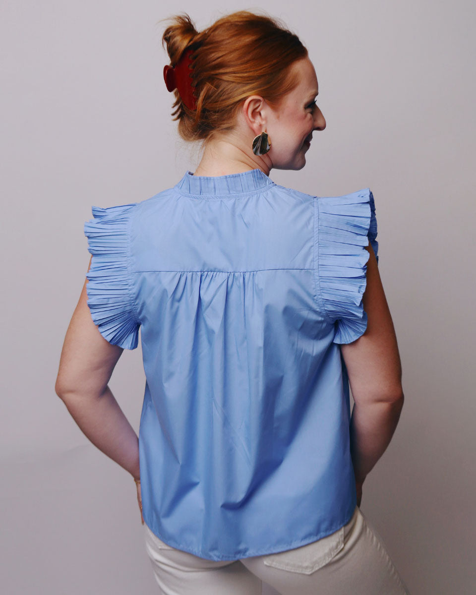 Stephanie Pleated Sleeve Top