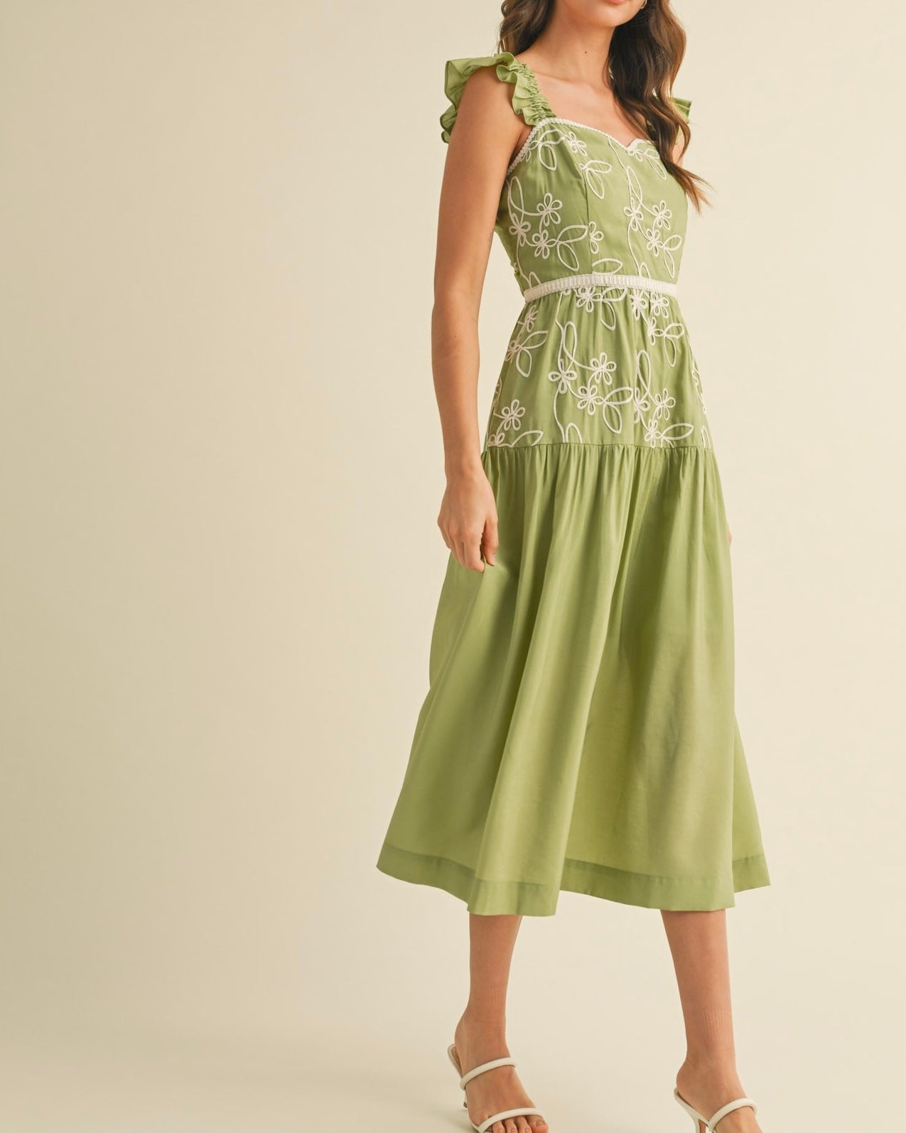 Sundress in Sage Green - Blackbird Boutique