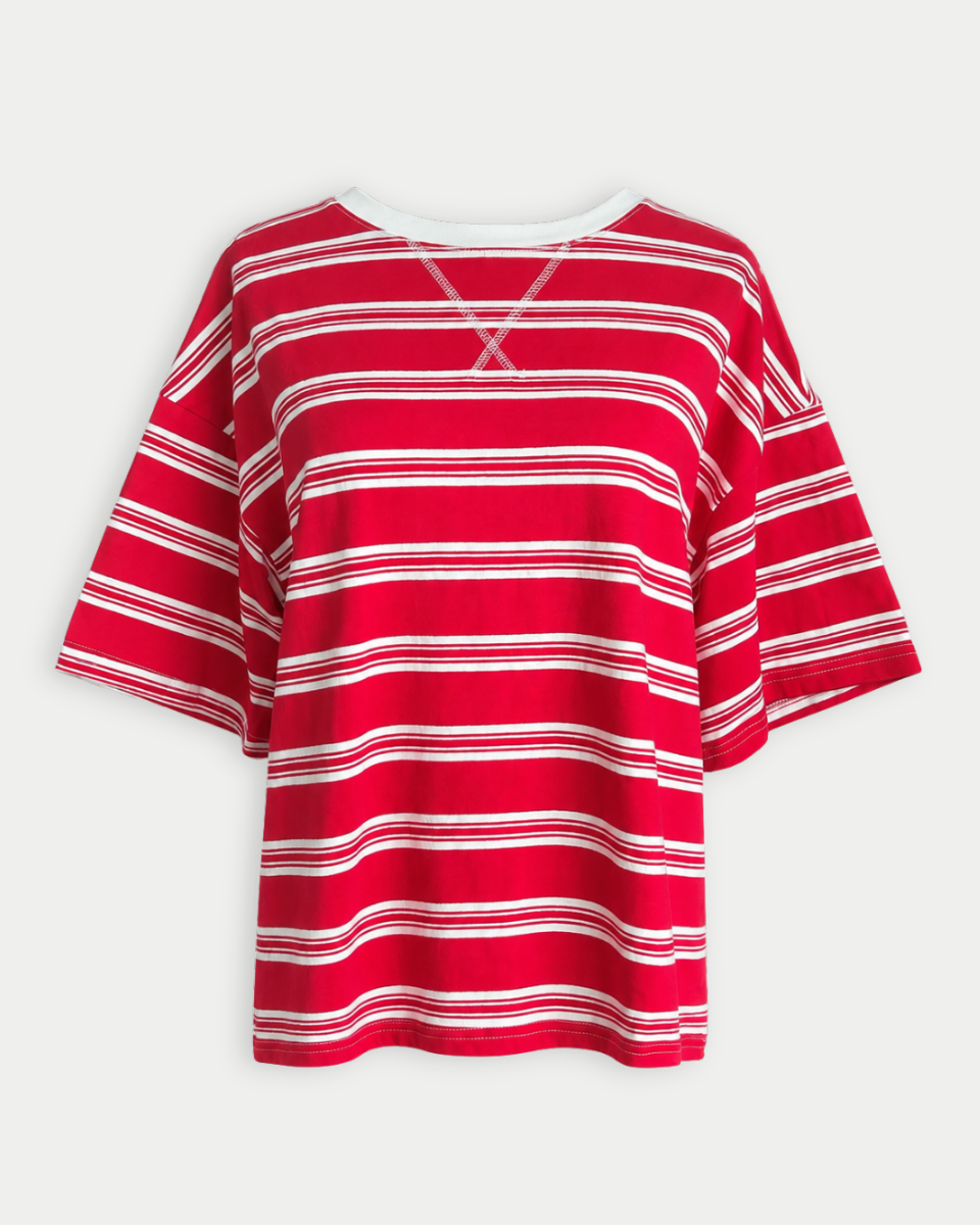 Americana Striped Oversized Tee