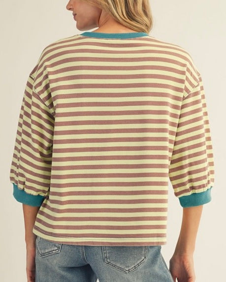 Casual Striped Top - Blackbird Boutique