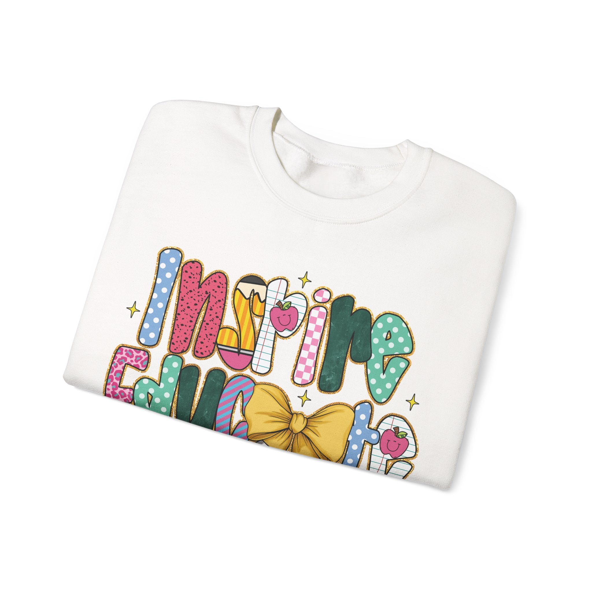{ONLINE ONLY} Inspire/Educate/Motivate Teacher Graphic Crewneck Sweatshirt