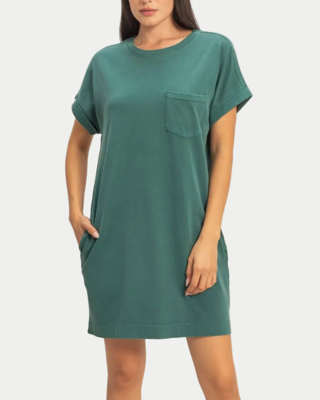 Round Neck T-Shirt Mini Dress - Blackbird Boutique
