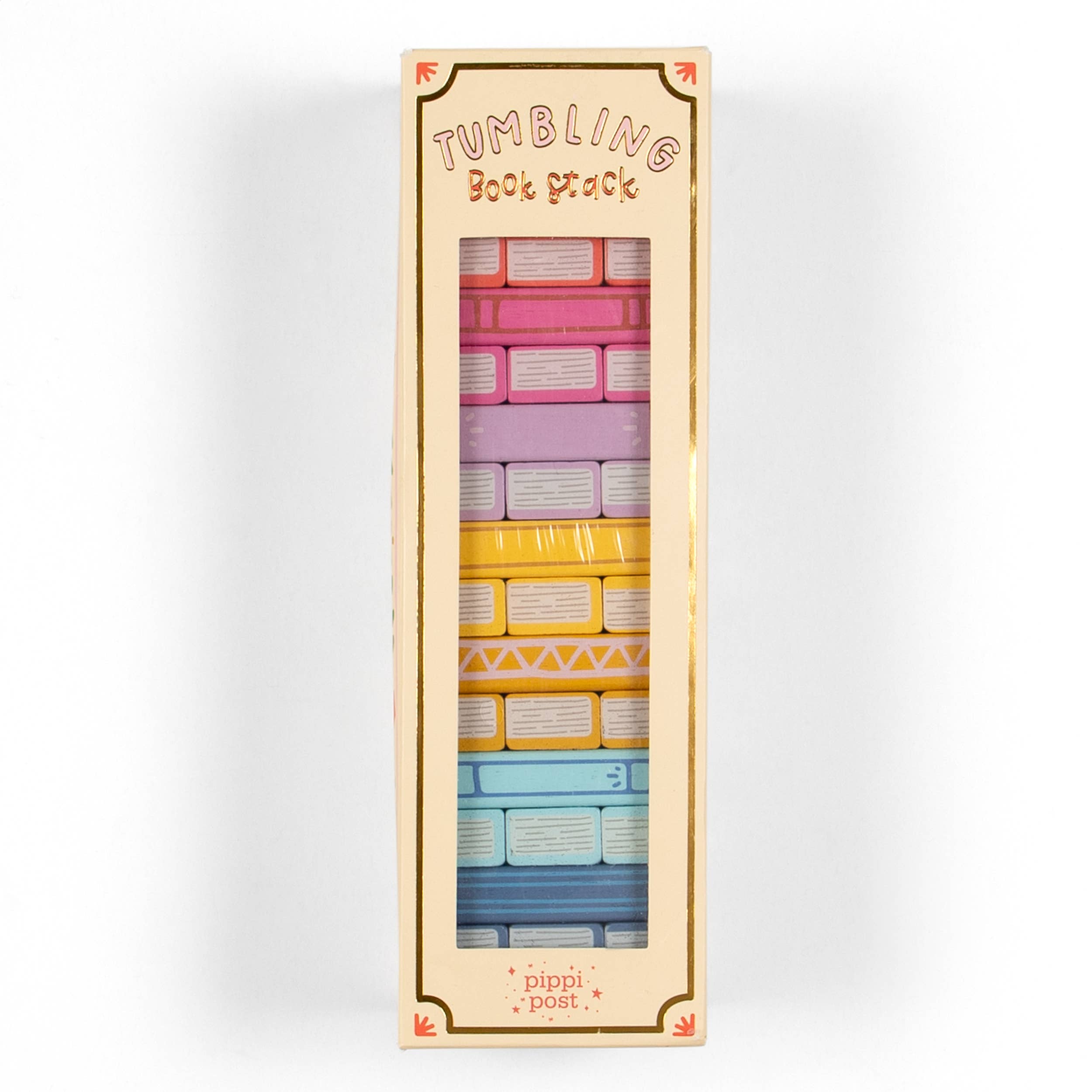 Tumbling Book Stack - Wooden Block Stacking & Balance Game - Blackbird Boutique