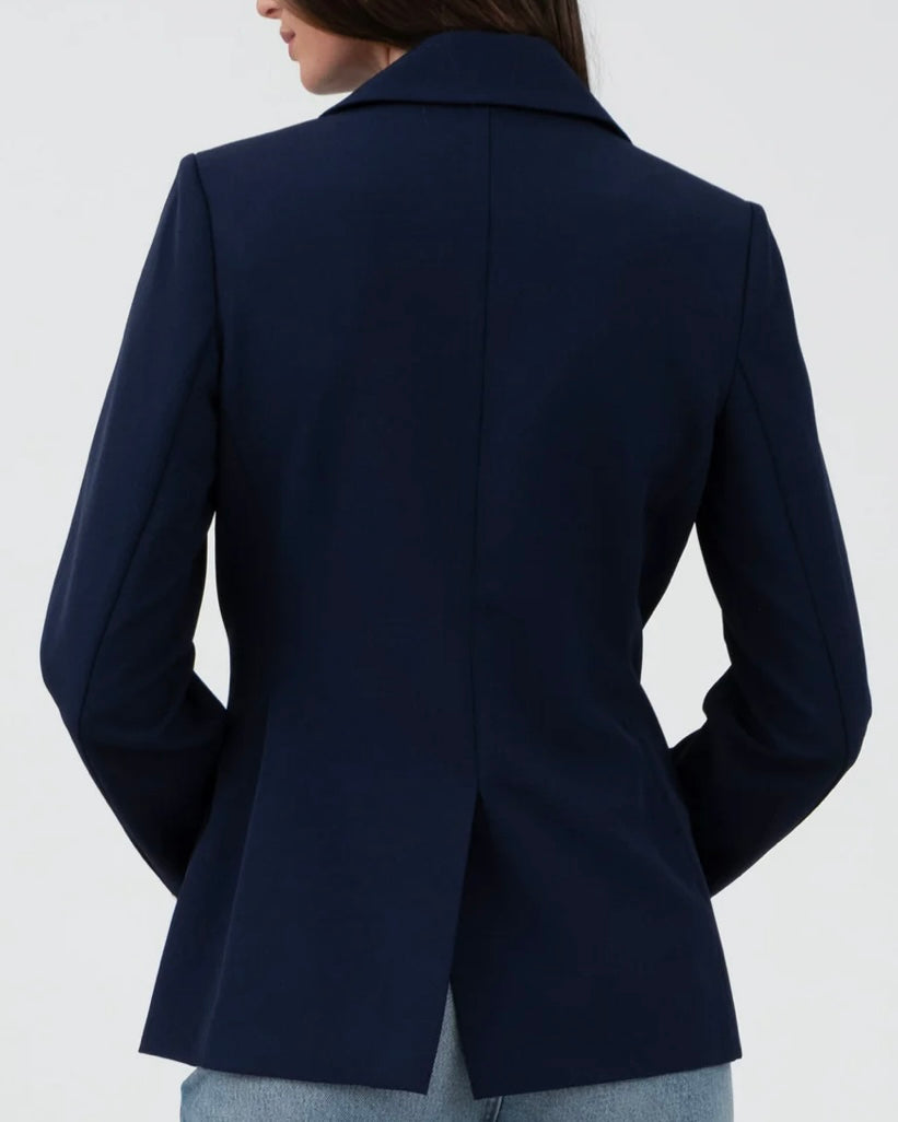 Gold Button Cuff Blazer - Blackbird Boutique