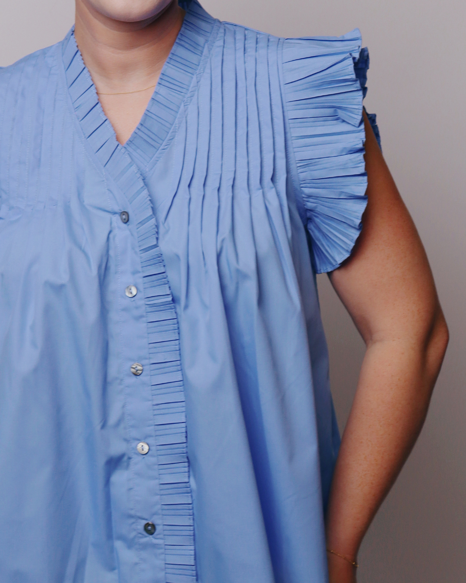 Stephanie Pleated Sleeve Top