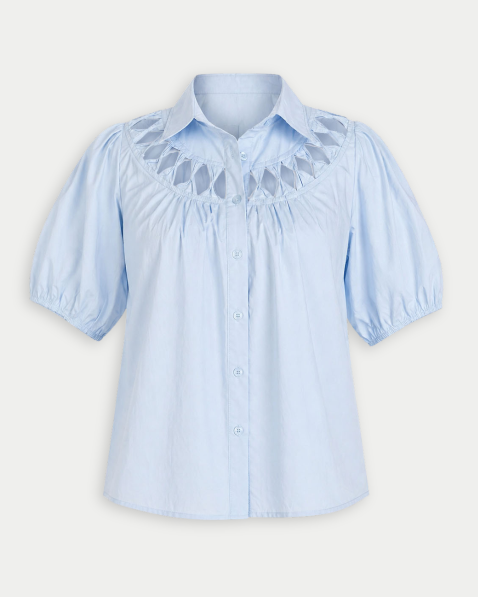 Jancy Cutwork Blouse - Blackbird Boutique