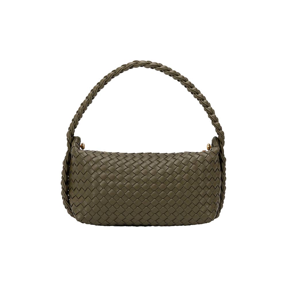 Alma Olive Recycled Vegan Top Handle Bag - Blackbird Boutique