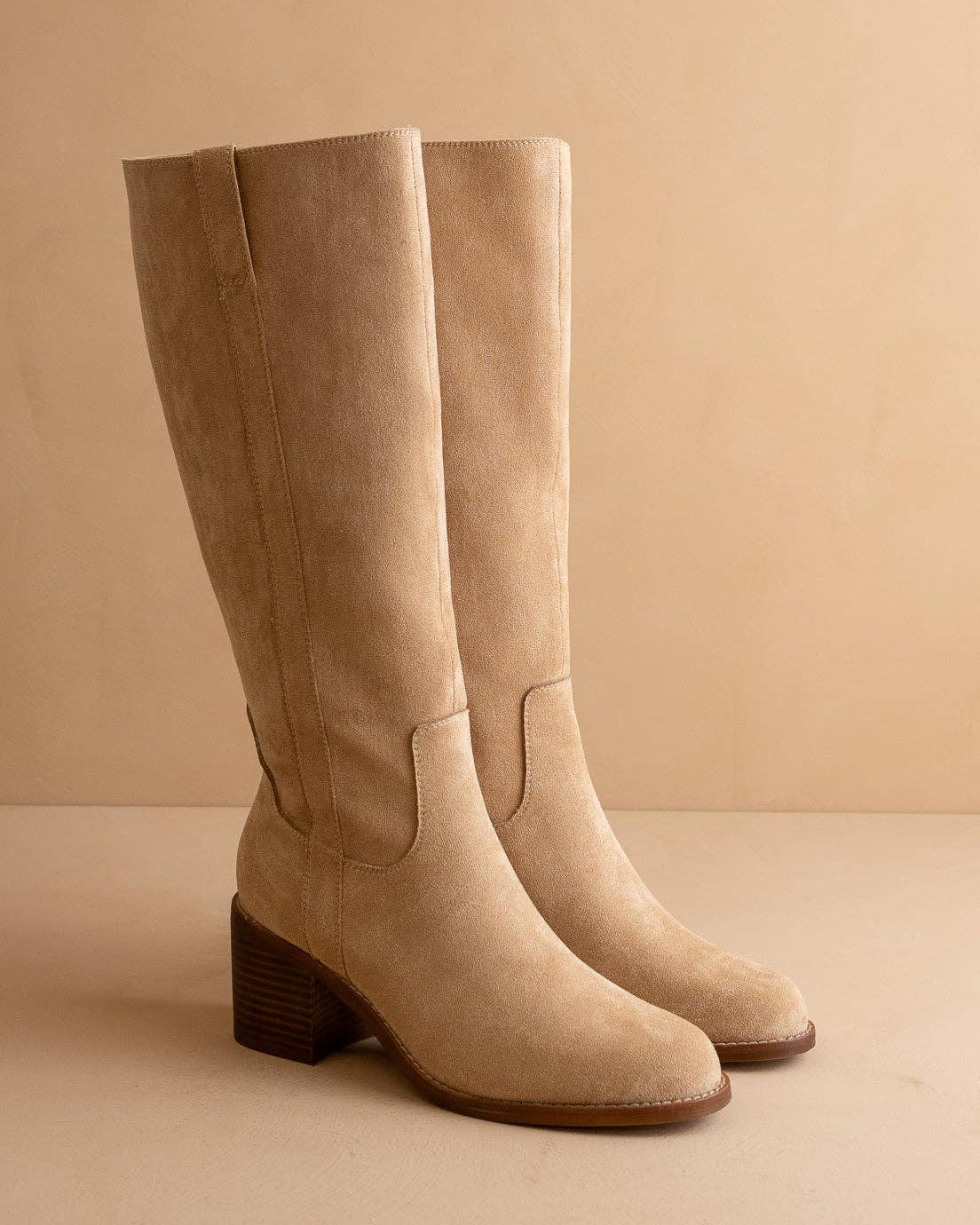 The Harriet | Almond Tall Riding Boot - Blackbird Boutique