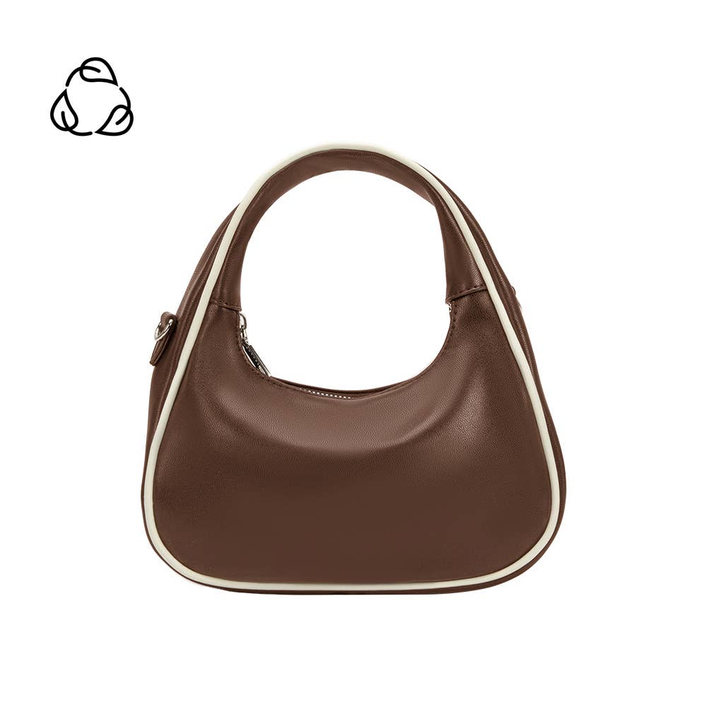 MELIE BIANCO Sarita Chocolate Recycled Vegan Top Handle Bag