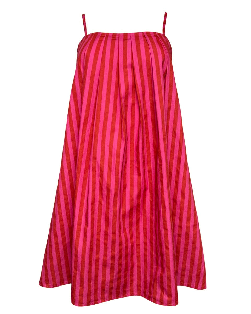Candy Stripe Babydoll Mini Dress - Blackbird Boutique