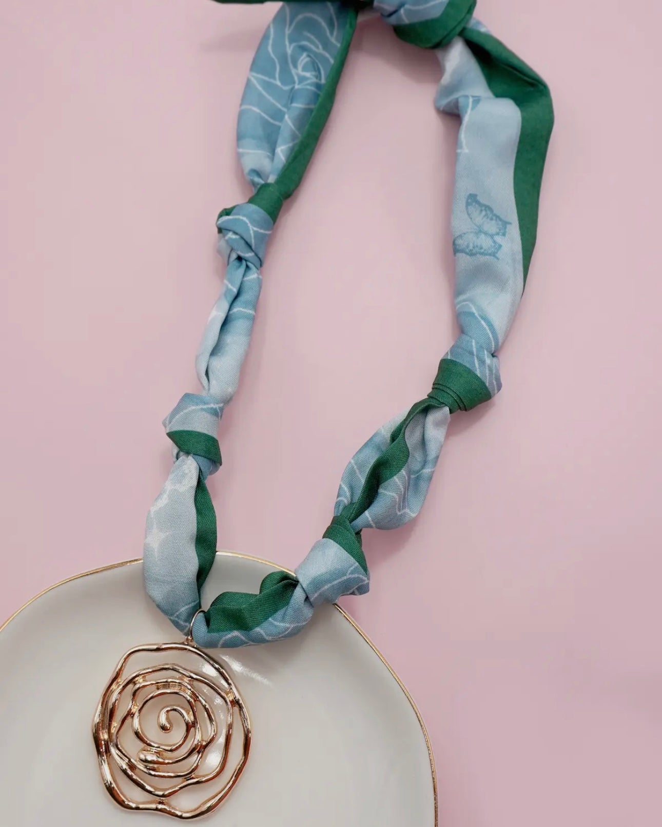 HANDMADE SCARF CHARM NECKLACE