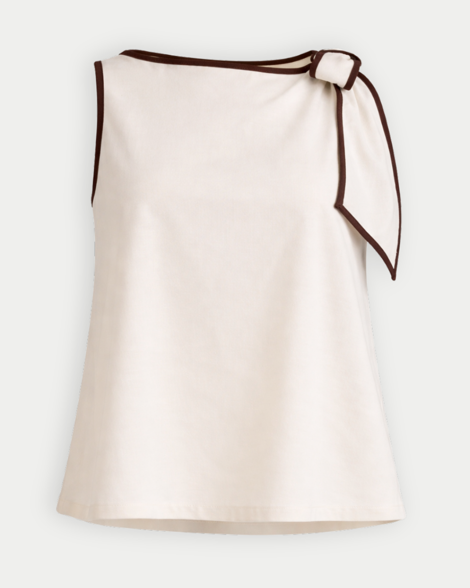 Lucy Bow shoulder top - Blackbird Boutique