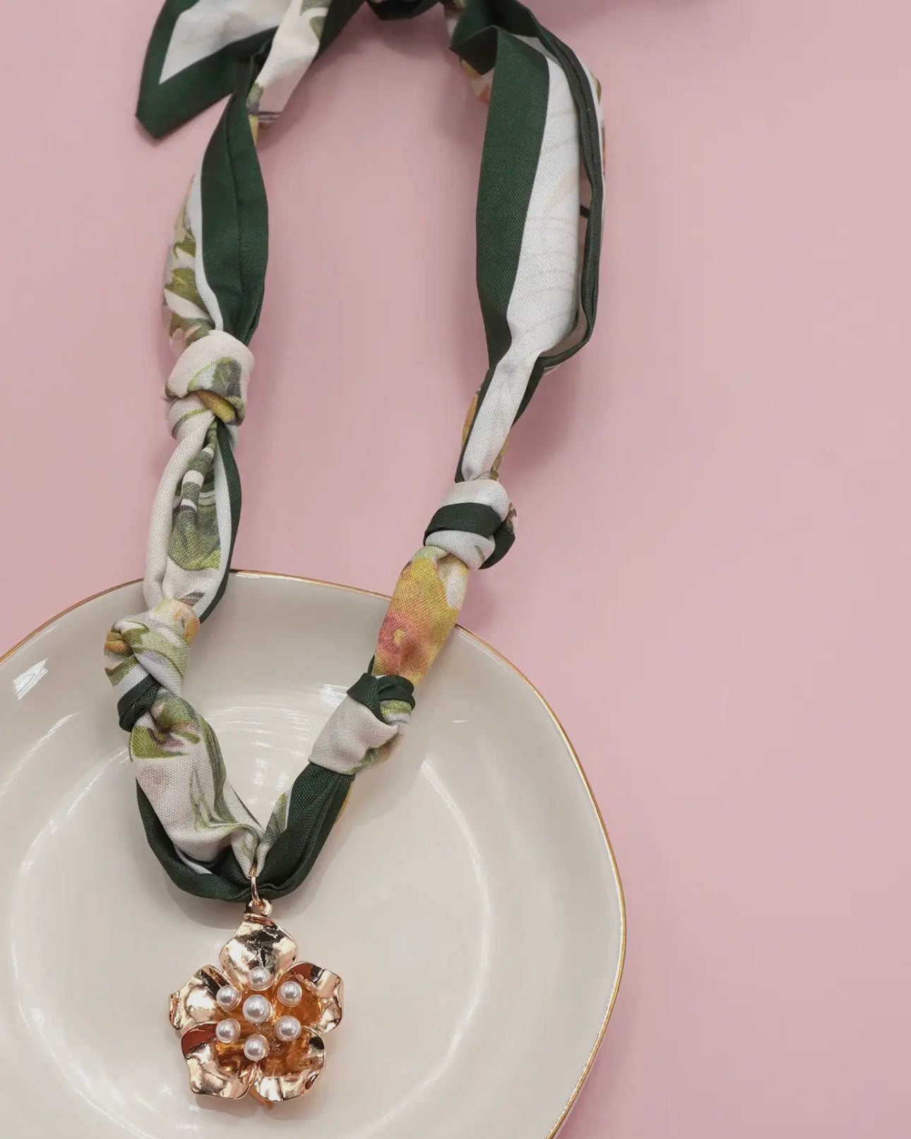 HANDMADE SCARF CHARM NECKLACE