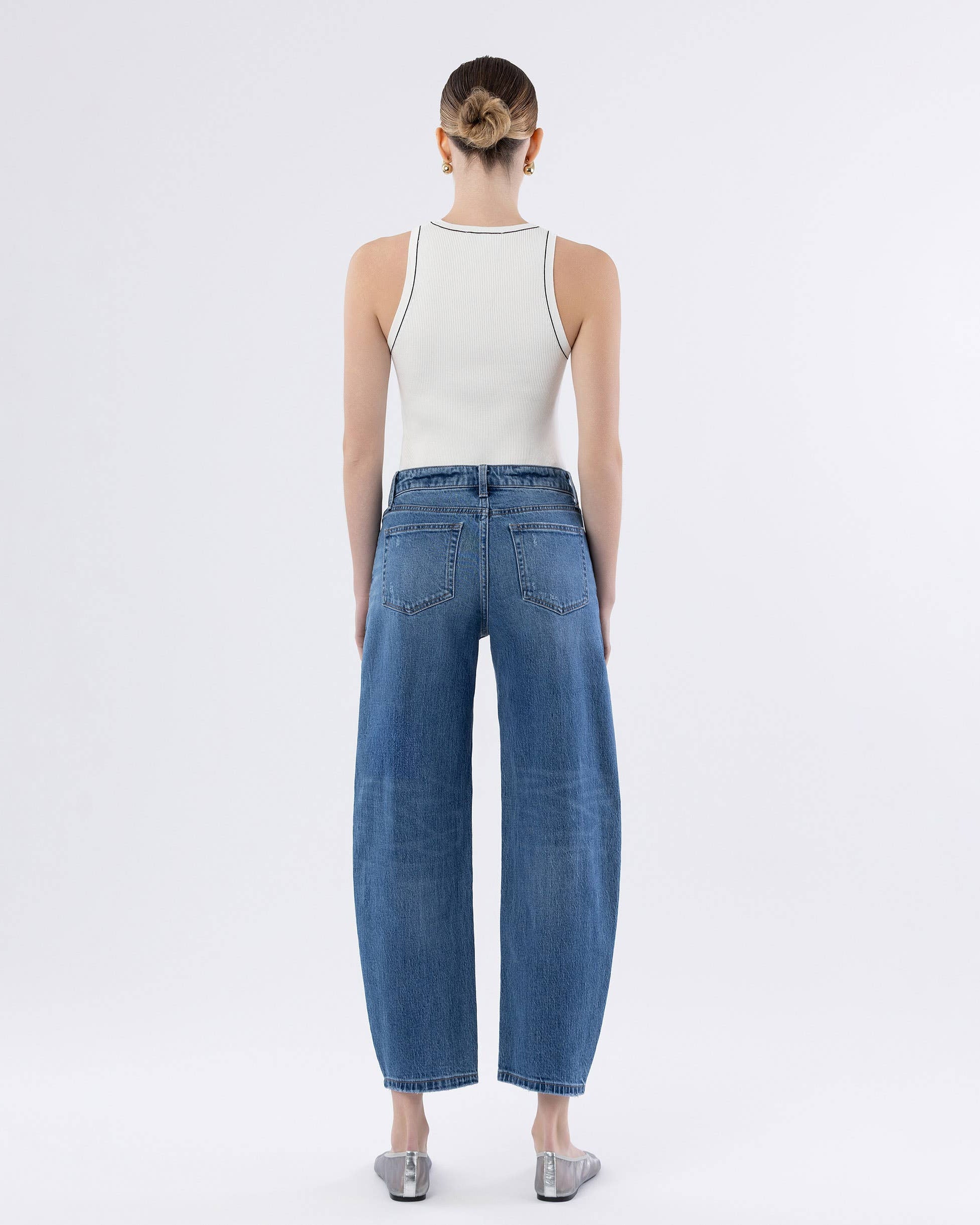 Vervet Kate High Rise Barrel Leg Jean - Blackbird Boutique
