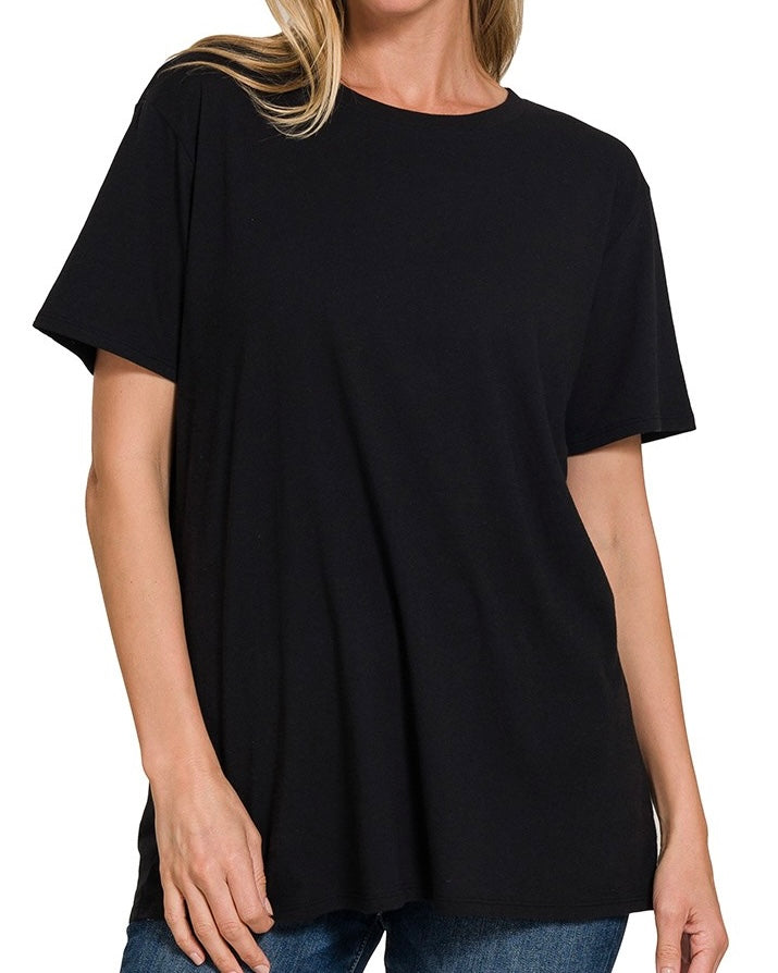 Cotton Boyfriend Tee - Blackbird Boutique