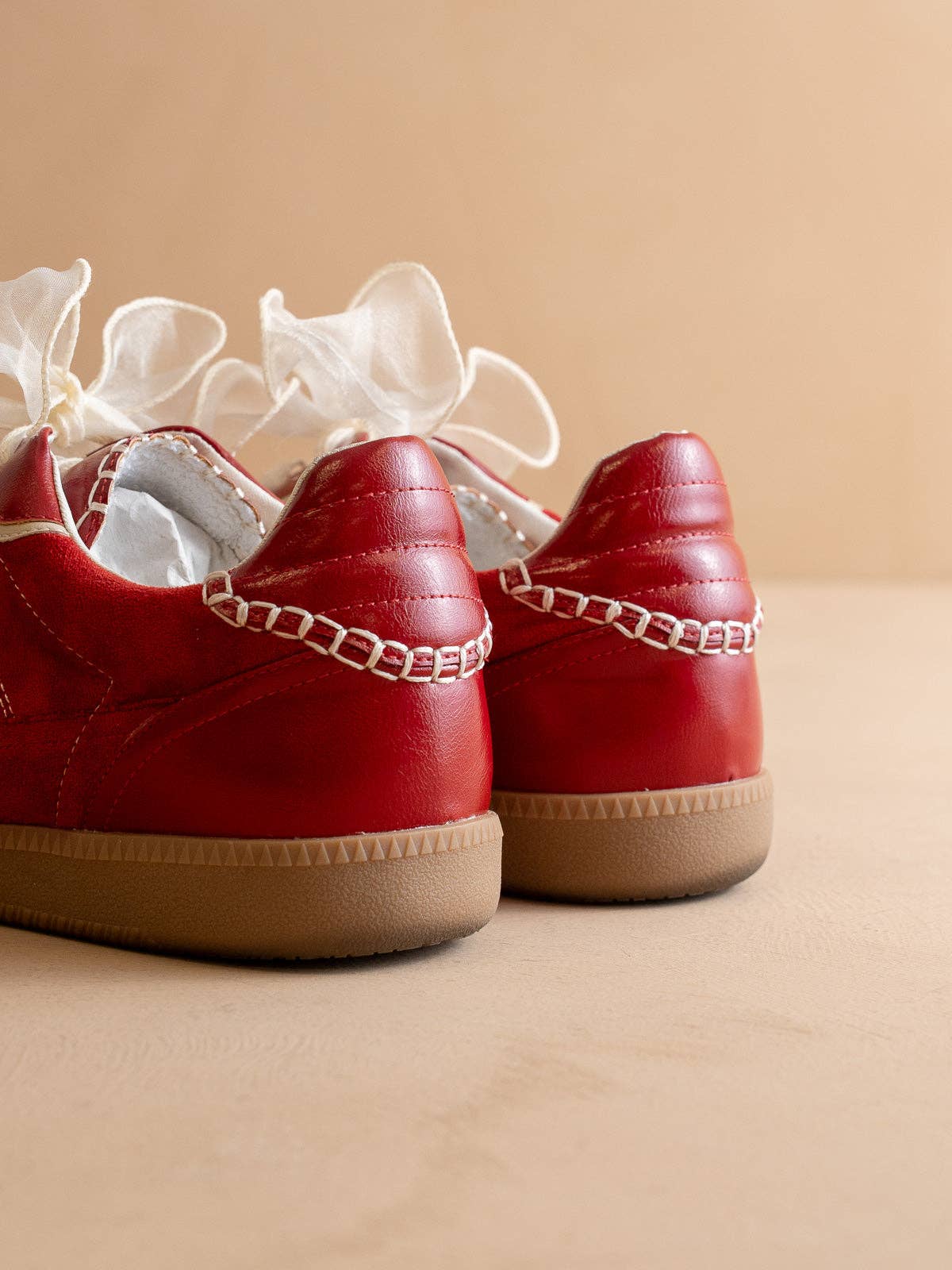 The Dalia | Cherry Lace Up Sneaker - Blackbird Boutique