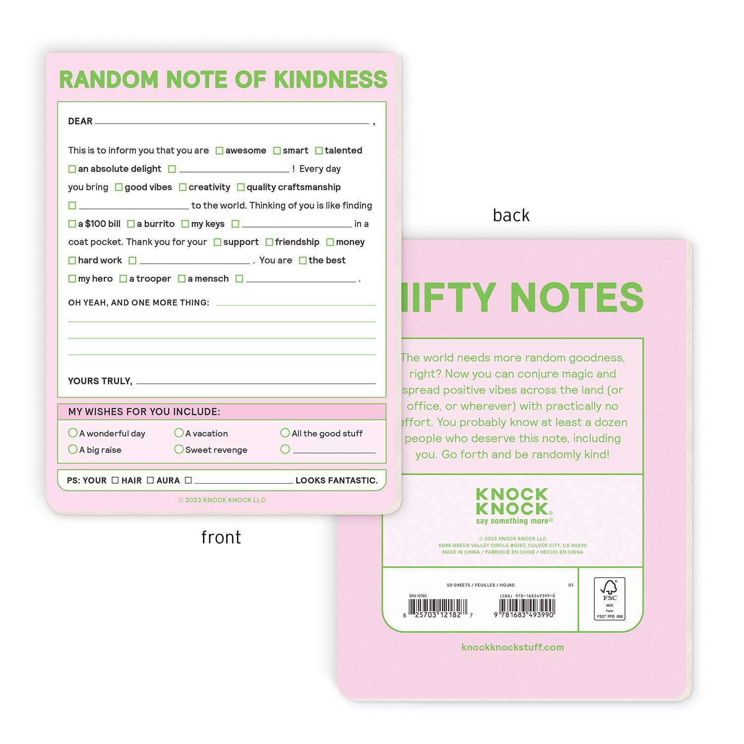 Random Note of Kindness Nifty Note Pad - Blackbird Boutique