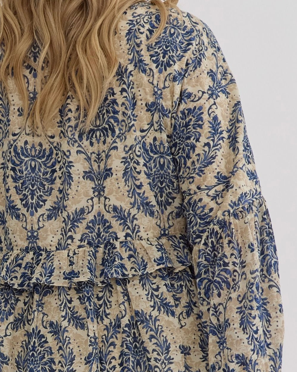 PLUS Long Sleeve Babydoll Top - Blackbird Boutique