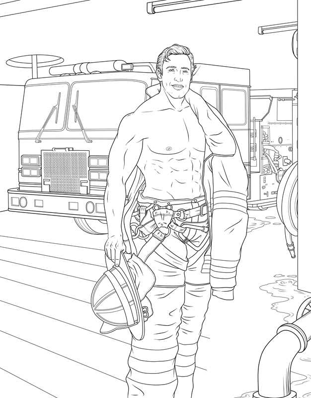 Men in Uniform Adult Coloring Book by M. G. Anthony