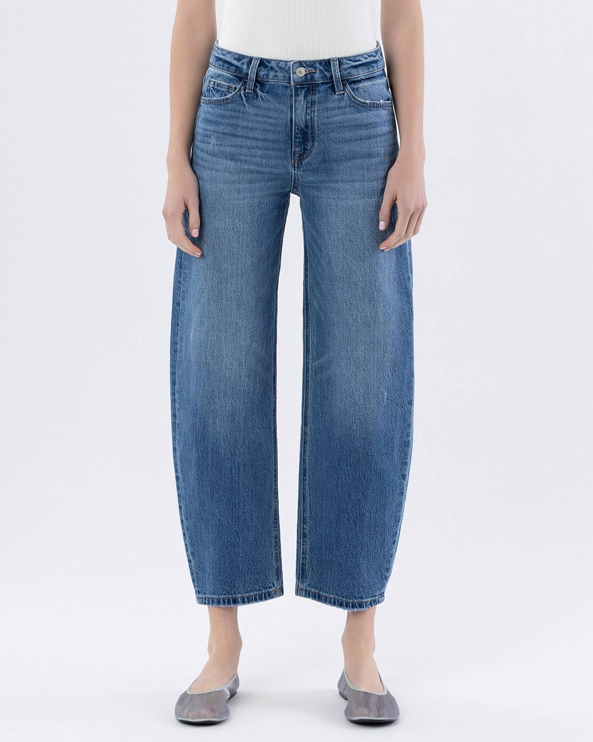 Vervet Kate High Rise Barrel Leg Jean - Blackbird Boutique