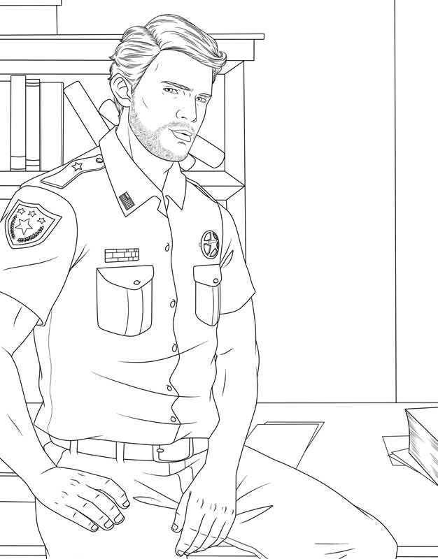 Men in Uniform Adult Coloring Book by M. G. Anthony