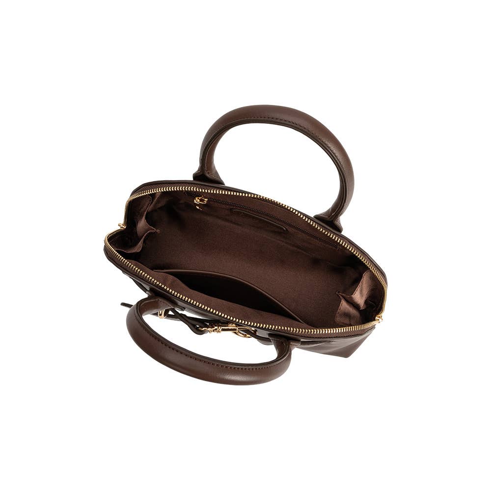 MELIE BIANCO Rue Espresso Recycled Vegan Top Handle Bag - Blackbird Boutique