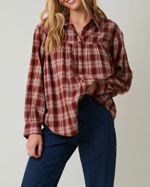 Plaid Button Up Shirt - Blackbird Boutique