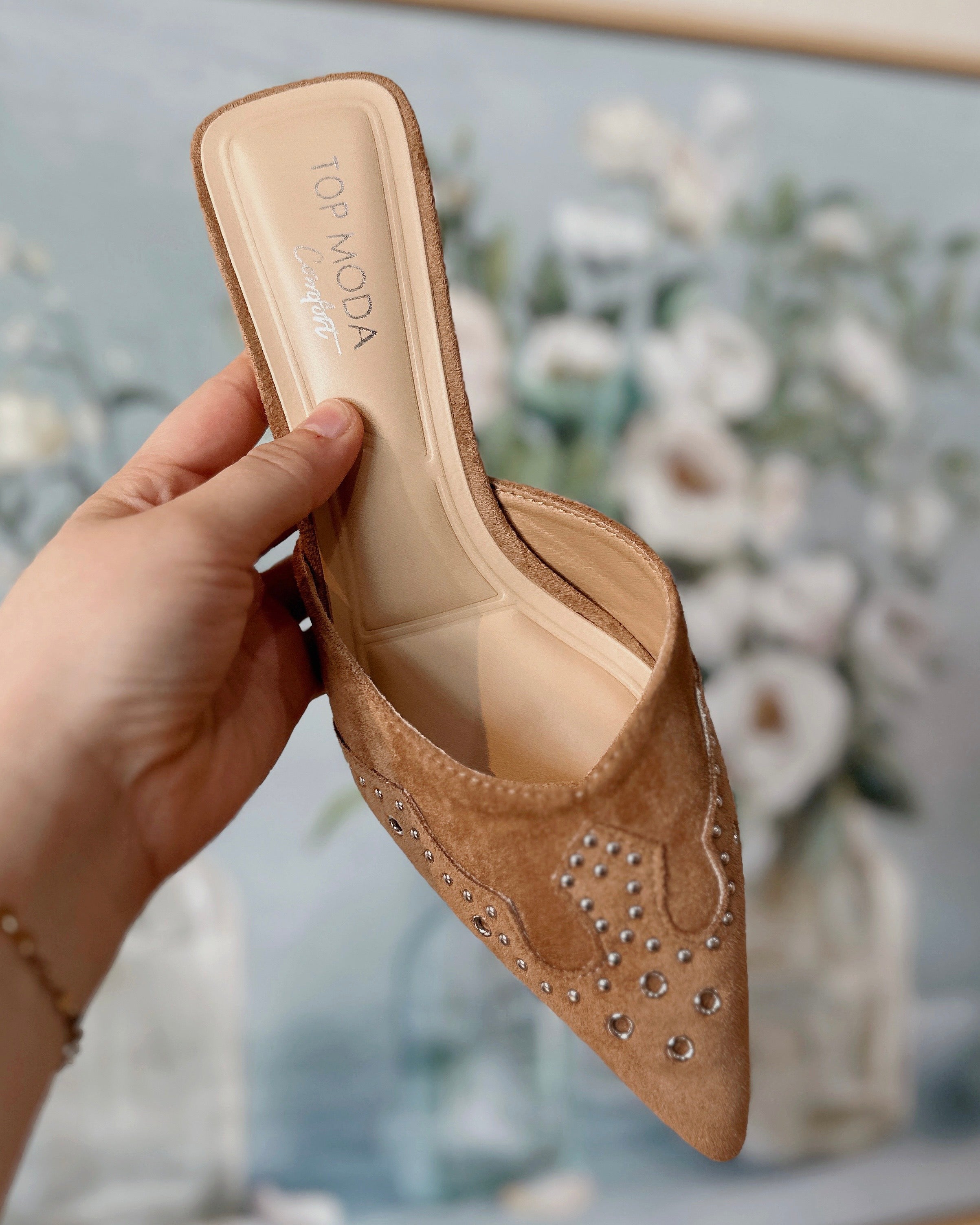 Morley Western Pointed Toe Kitten Heels - Blackbird Boutique