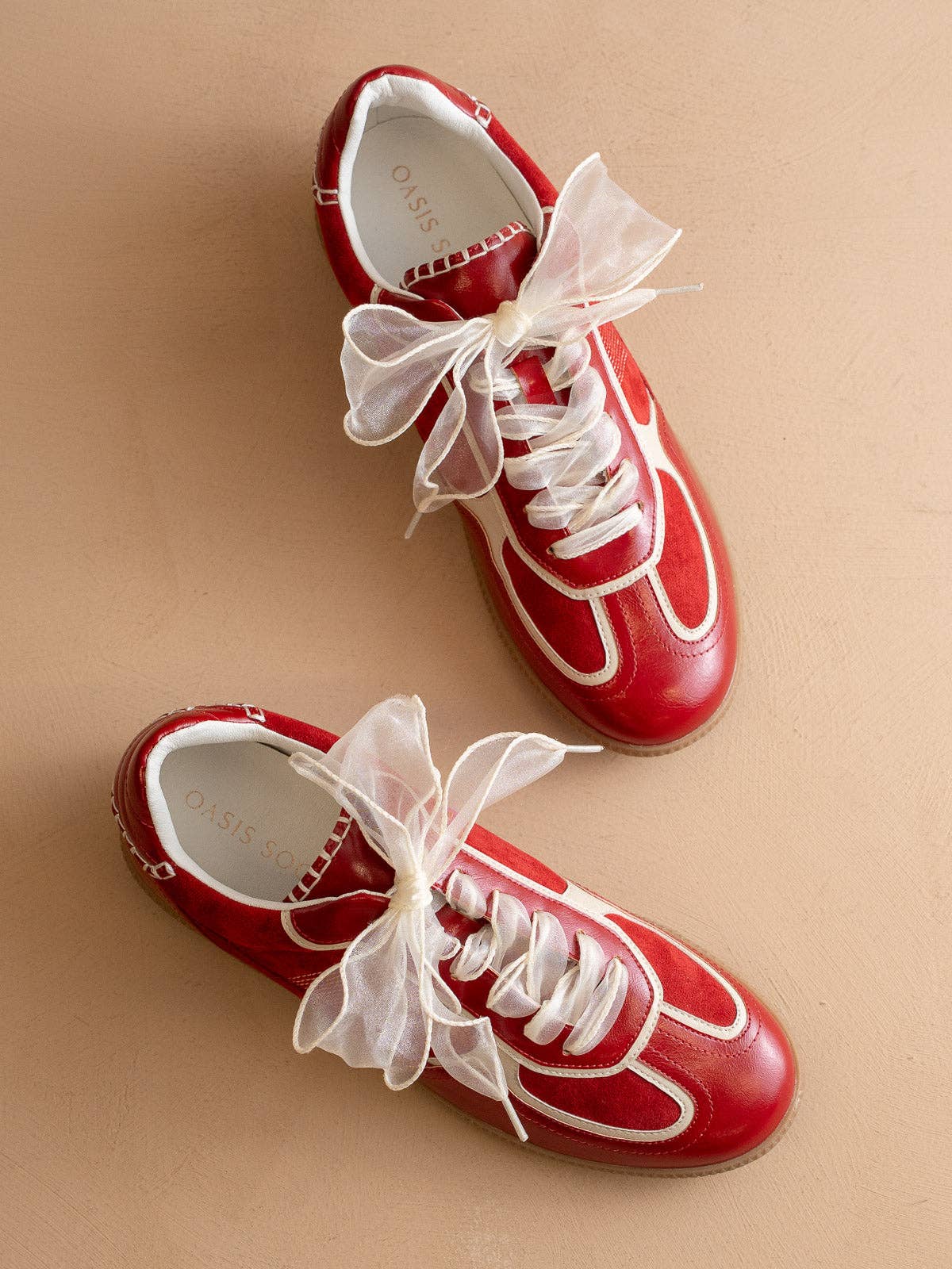The Dalia | Cherry Lace Up Sneaker - Blackbird Boutique