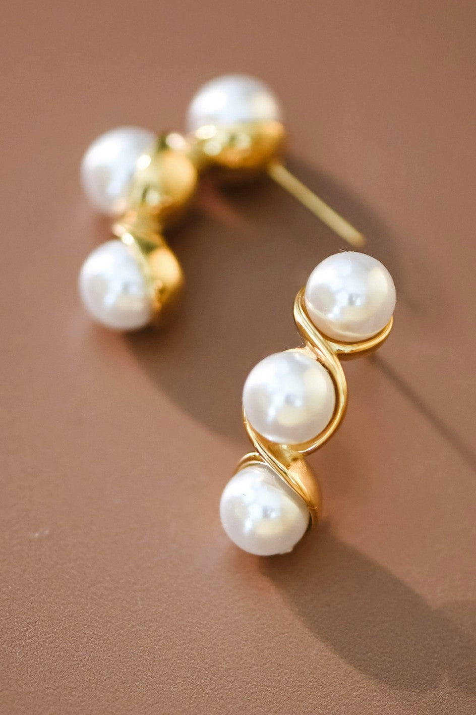 Stacked Pearl Earrings