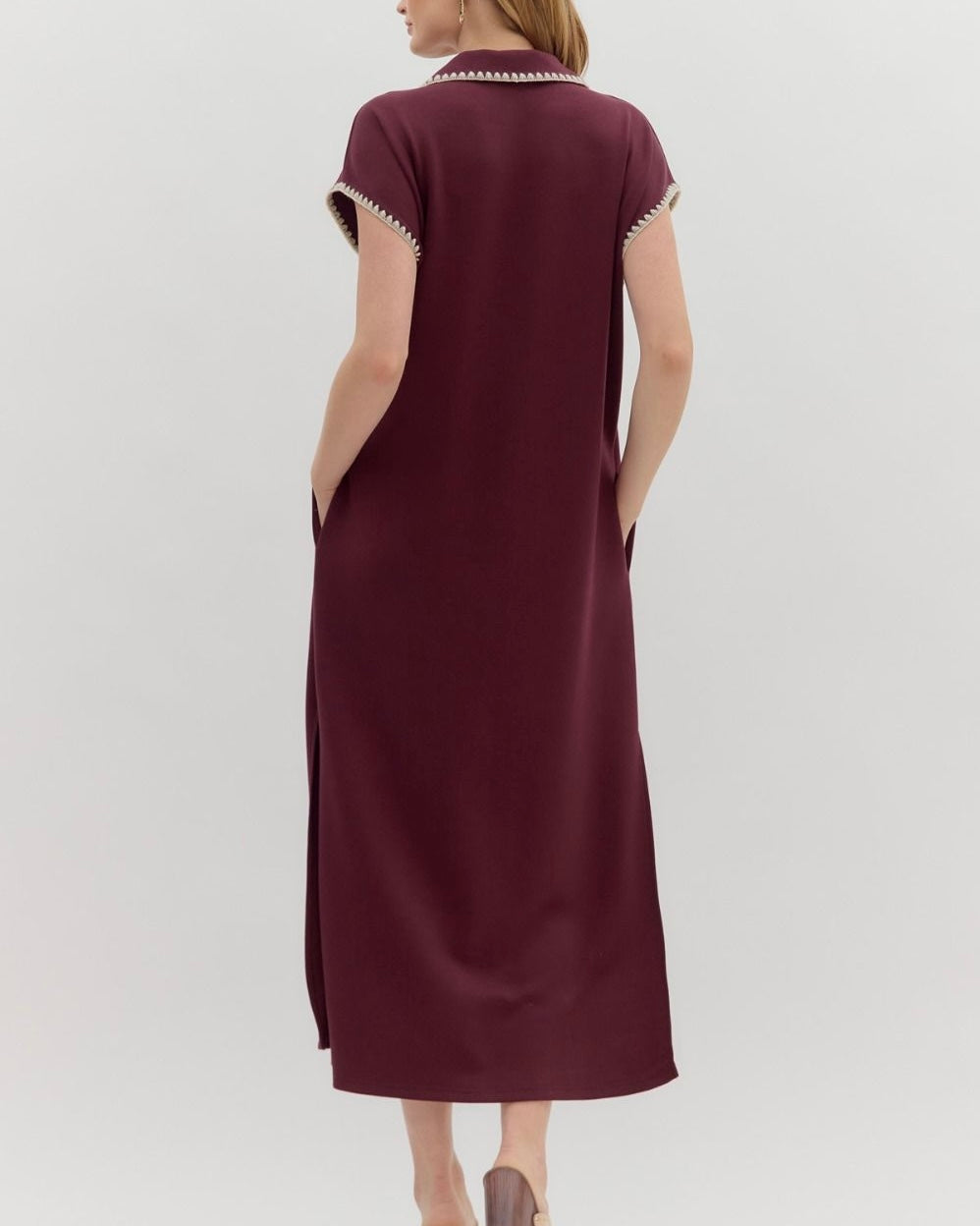Solid Jersey Knit Midi Dress - Blackbird Boutique