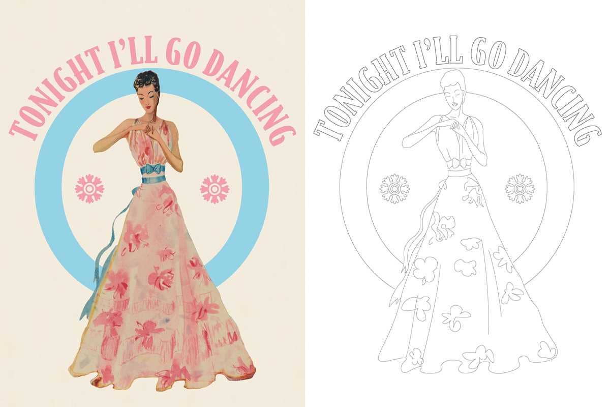 Marie Claire 1930s Fashion Styles Coloring Book