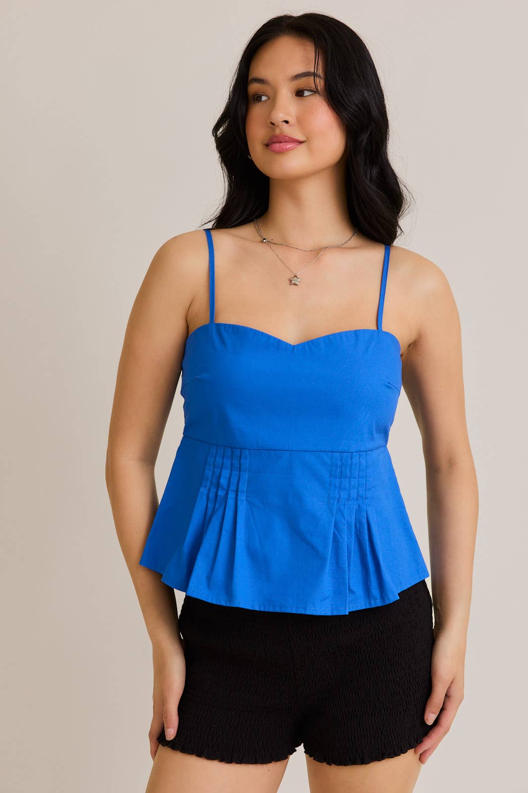 SWEETHEART NECKLINE TOP WITH ADJUSTABLE SHOULDER STRAPS - Blackbird Boutique