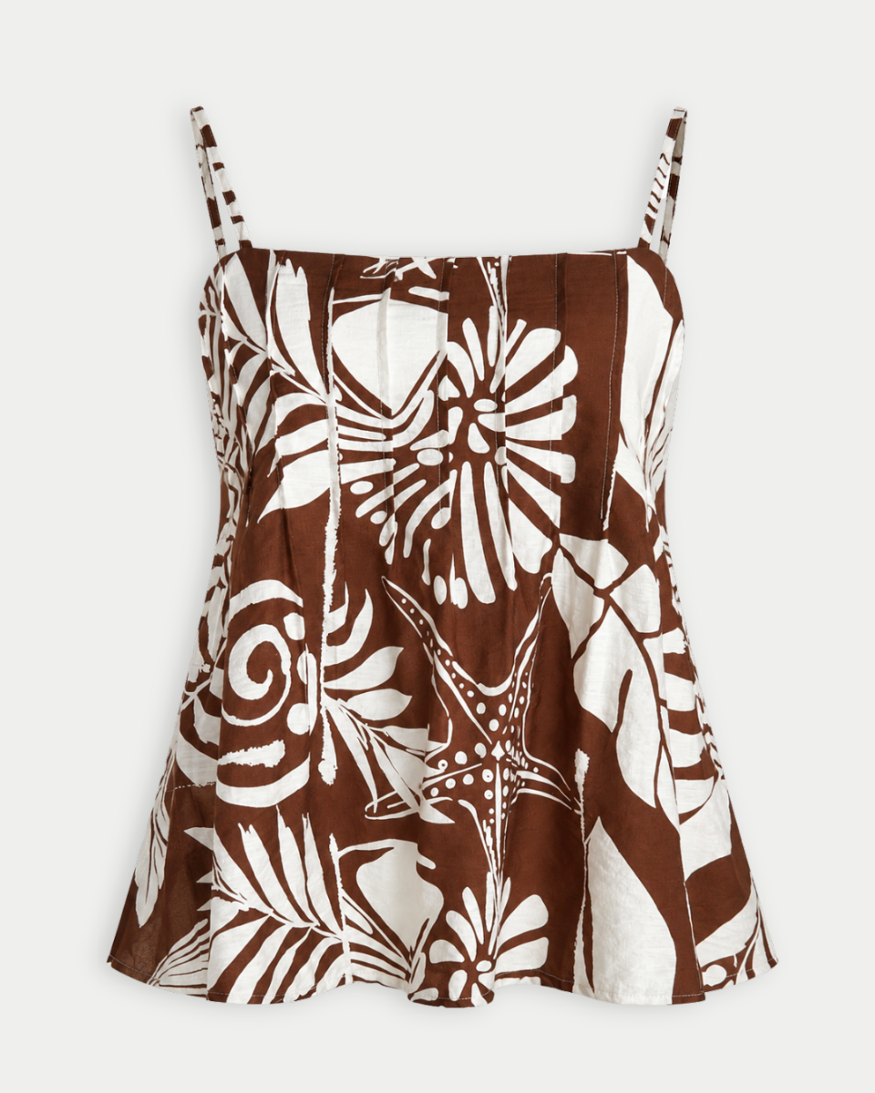 Summer Breeze Sleeveless Pleated Detail Top