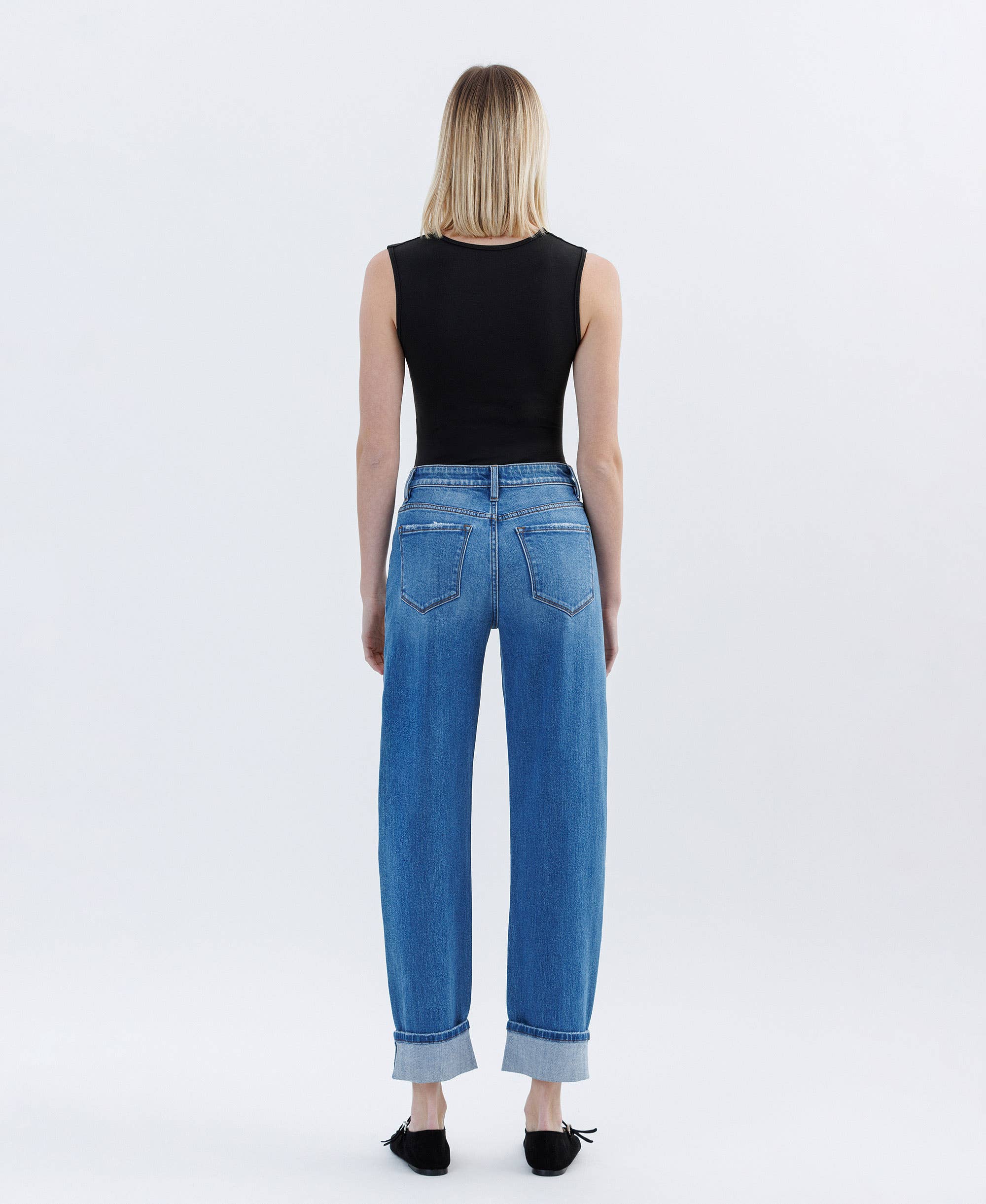 VERVET Kate Lullaby High Rise Barrel Cuffed Jeans