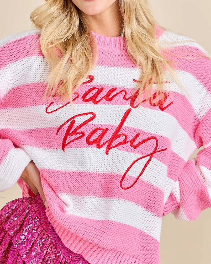 Santa Baby Striped Sweater