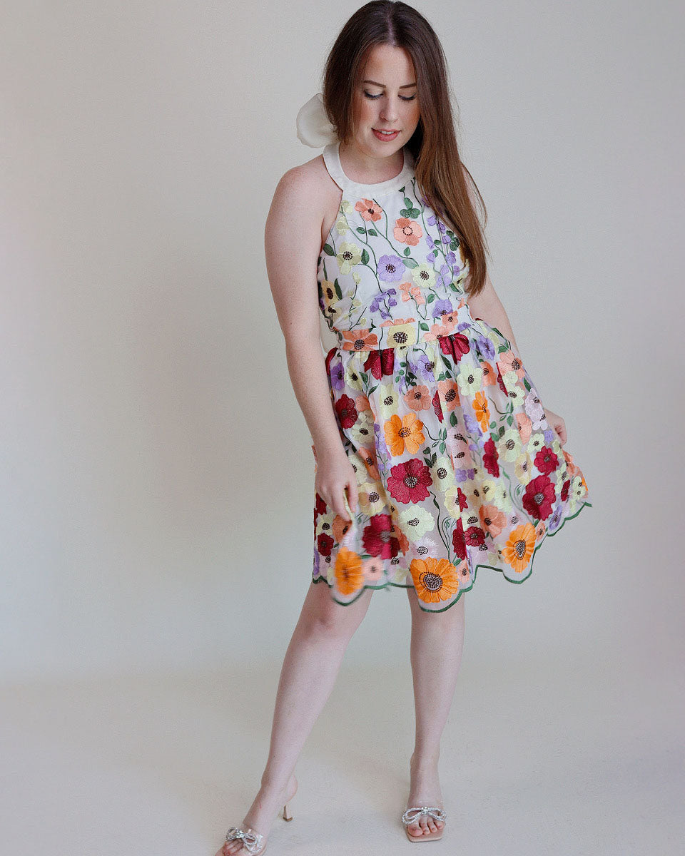 Seraphina Halter Mini Dress - Blackbird Boutique