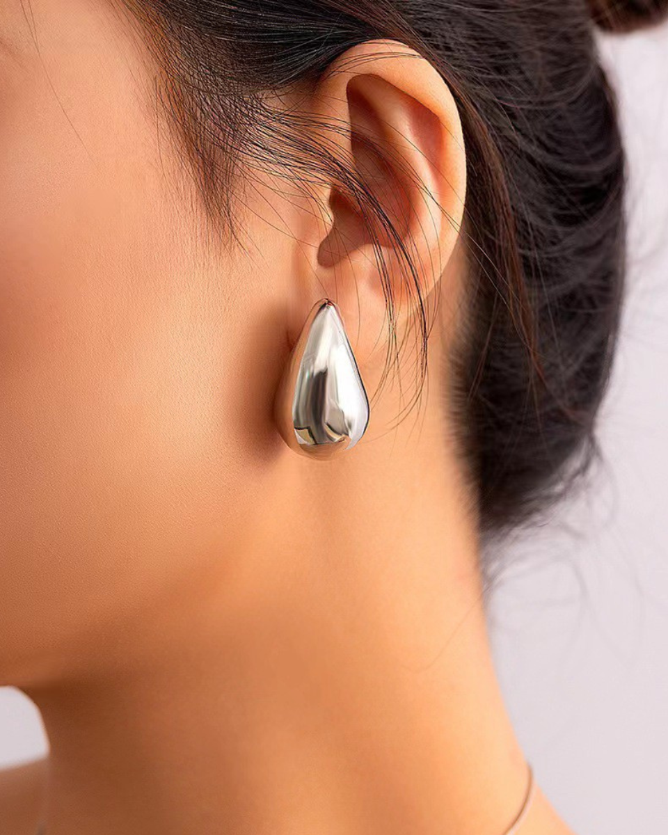 Stainless Steel Teardrop Earrings - Blackbird Boutique