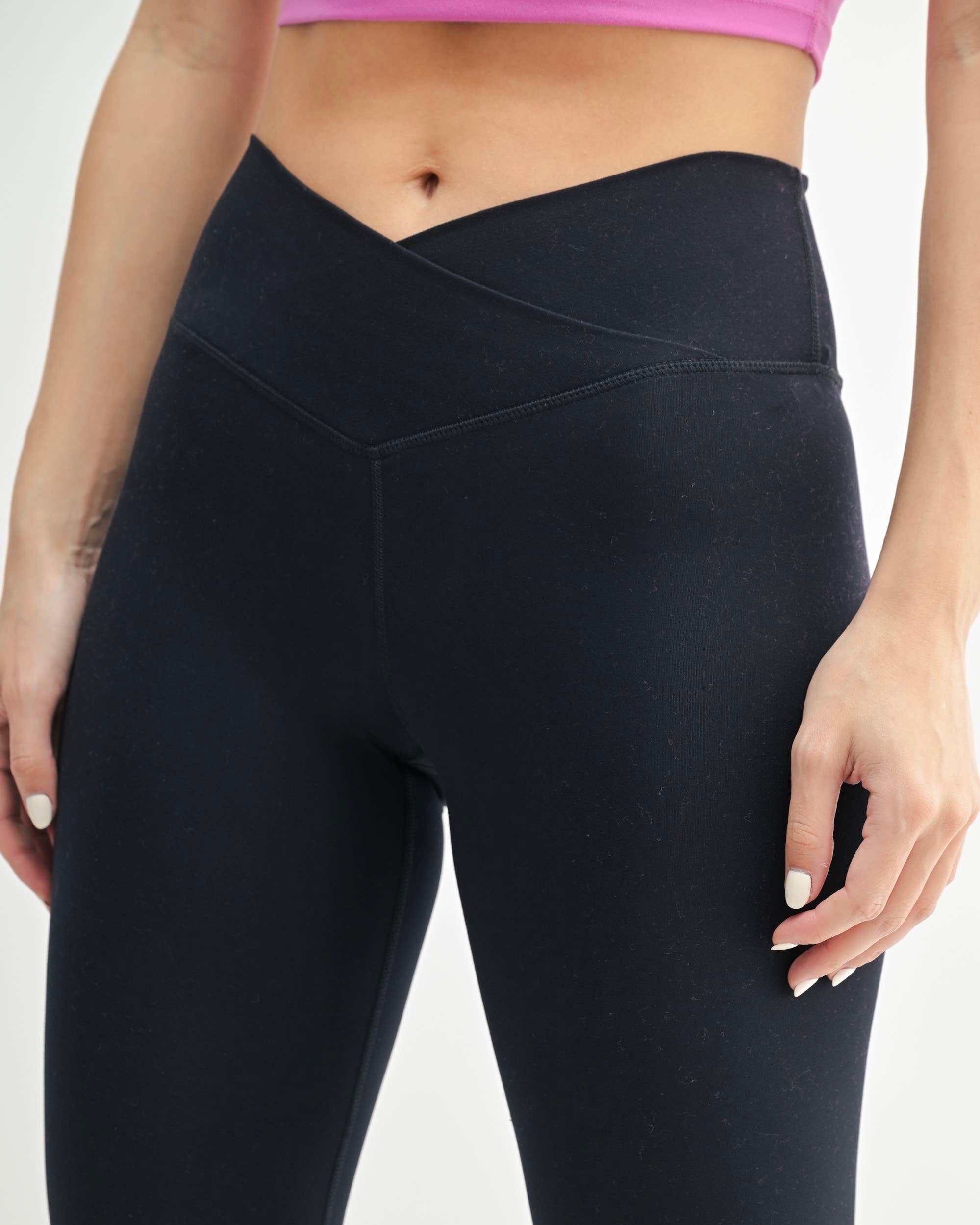 Mono B Crossosver Waist Yoga Pants - Blackbird Boutique