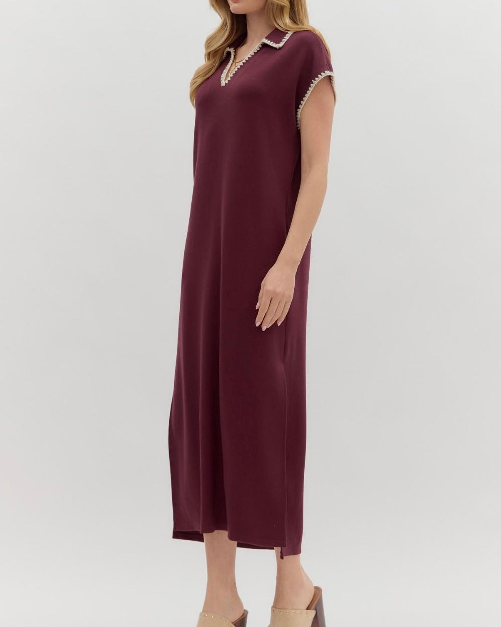 Solid Jersey Knit Midi Dress - Blackbird Boutique