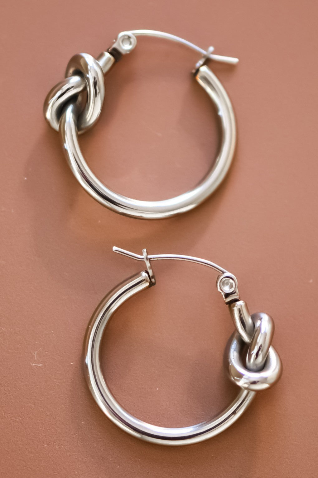 Knot Hoop Earrings