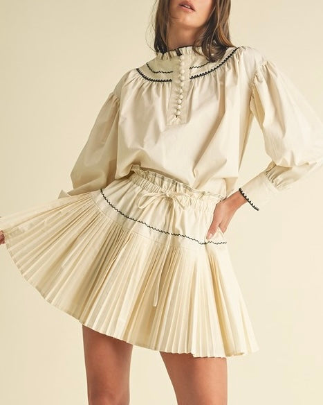 Cream Set - Long Sleeve Top - Blackbird Boutique