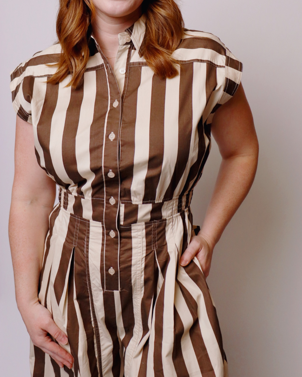 Tatum Sleeveless Wide Leg Striped Jumpsuit