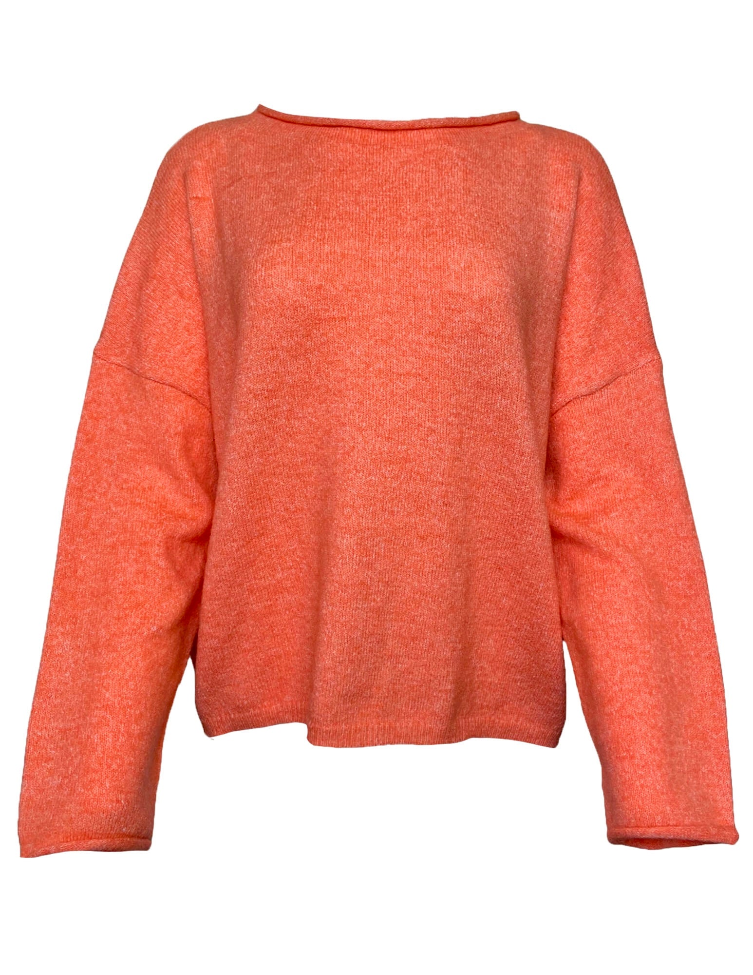 Orange sweater on a white background