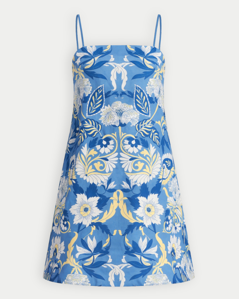 blue and white santorini dress Santorini Skies Halter Dress main image 0
