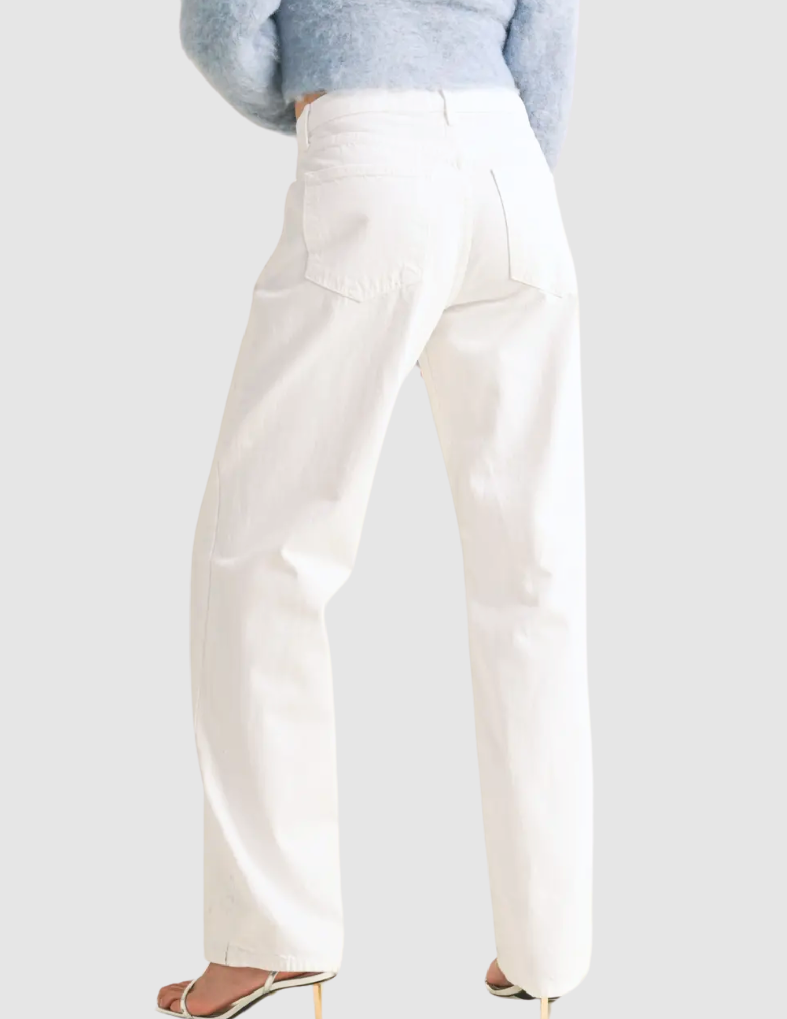 Relaxed Straight Optic White Denim