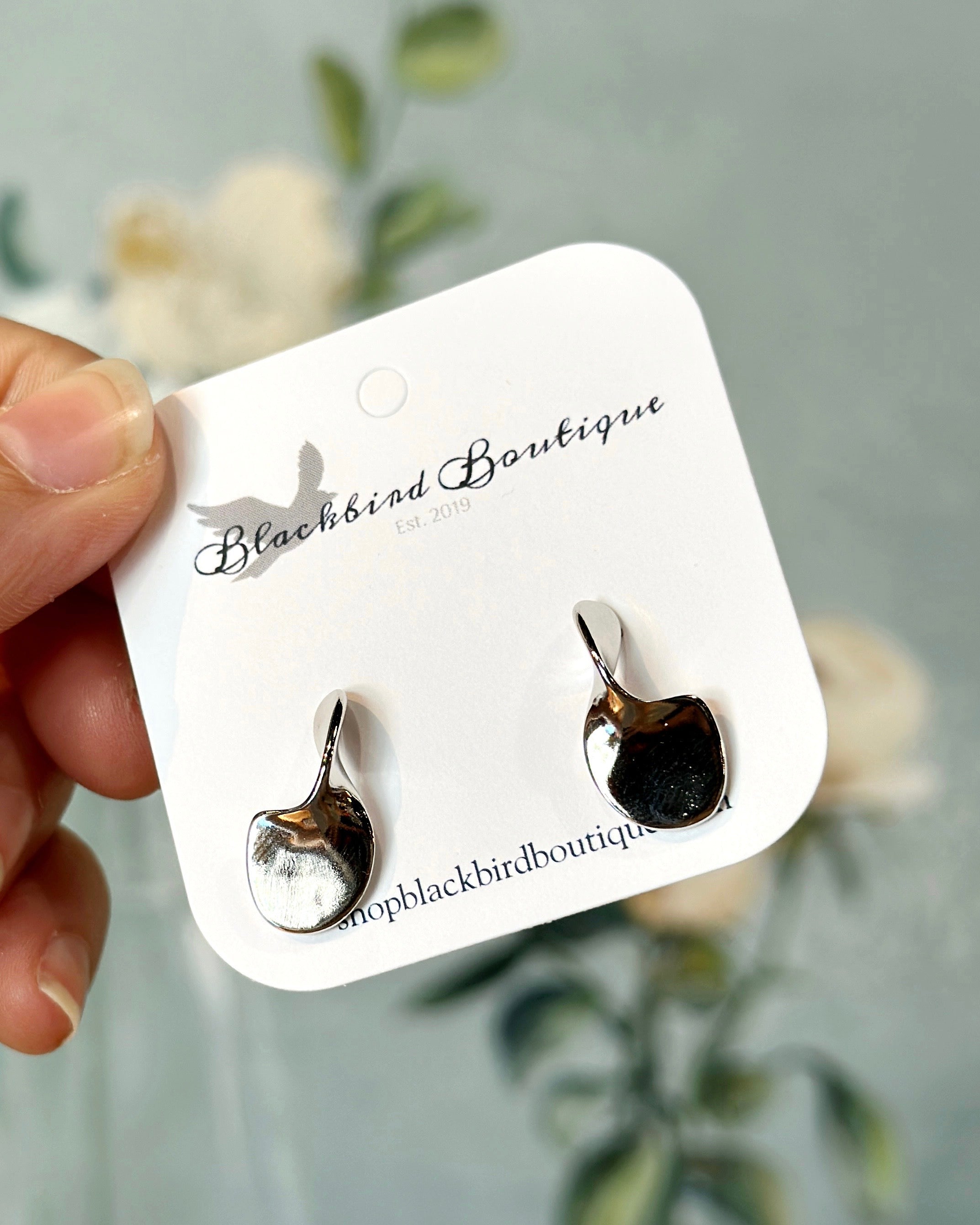 Gold Dipped Twisted Flat Oval Hoop Earrings - Blackbird Boutique